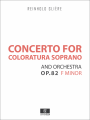 sheet music Gliere Concerto for Coloratura Soprano and Orchestra Op.82 , Score and Parts.